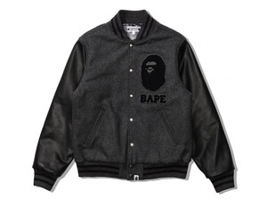 ■激レア■BAPE X UNDFTD VARSITY JACKET-エイプ アンディフィーテッド バーシティジャケット-■Lサイズ■黒■新品タグ付き■正規品