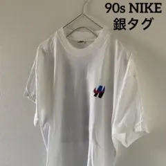 90sNIKEナイキ銀タグtシャツ半袖メンズホワイト白L