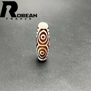 逸品 EU製 定価5万円★ROBEAN・チベット老玉髄・天珠★パワーストーン アクセサリー 天然石 瑪瑙 金運 お守り 約39.2*12.6mm 1004T016