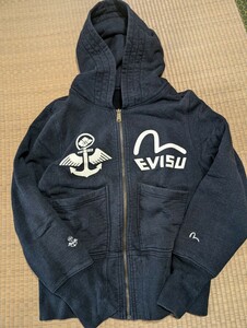 EVISU エヴィス　ジップアップスウェットパーカー　サイズ38