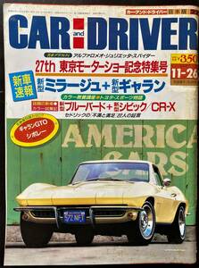 CARDRIVER 27th 東京モーターショー特集号 1987 11-26 ミラージュ ギャラン ブルーナード シビック CR-X