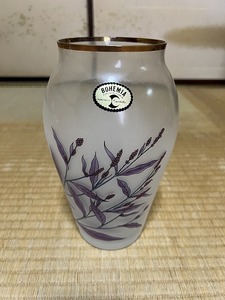 ◆◆④ BOHEMIA花器 花瓶 陶器 フラワー ベース 生花 伝統 ガーデニング 華 工芸品 希少 骨董品 アンティーク ビンテージ 昭和 レトロ ◆◆