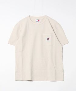 「TOMMY JEANS」 半袖Tシャツ MEDIUM アイボリー メンズ