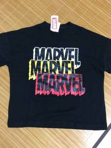 新品　未使用　タグ付き　マーベル　MARVEL 長袖Tシャツ　カットソー　140cm 綿100% 黒色　ブラック