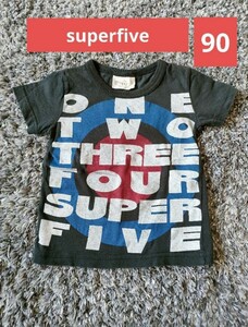 superfive　90cm　Ｔシャツ　黒色　ダーツ　半袖　tシャツ　半袖T　シャツ　ベビー　キッズ　子供服