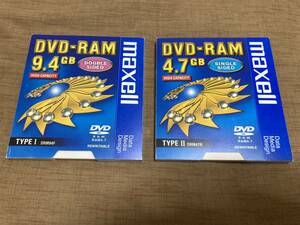 未使用 maxell DVD-RAM 9.4GB 4.7GB