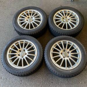 [6017]★ 215/55R17 4本セット冬タイヤ　BRIDGESTONE BLIZZAK VRX [2020年] アルミンホイール 17X7J PCD114.3 