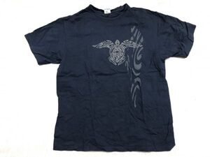 クレイジーシャツ Crazy Shirts スーベニア お土産 サーフ アメカジ ストリート トライバル カメ 半袖Tシャツ カットソー メンズ M 紺