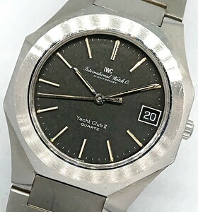 希少 IWC Yacht Club Ⅱ ヨットクラブ2 3311 C.2250 クォーツ ヴィンテージ 魚リューズ 8角ベゼル ブラック