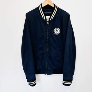 f360ii　Abercrombie & Fitch(アバクロンビー & フィッチ)　サイズL　ジャケット　長袖　防寒　ネイビー系　メンズ　綿100％