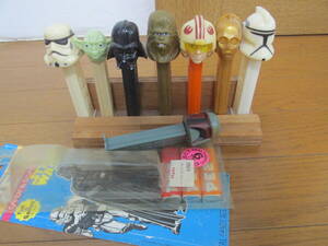 ●○STARWARS PEZ ペッツ　スターウォーズ　　8種　自作スタンド○●