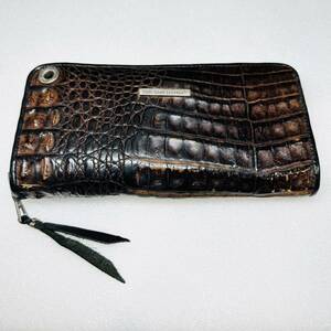 □/BiLL Wall Leather/ビルウォールレザー/正規品/本人サイン入り/ブラウン/グッズ/Alligator Wallet/アリゲーター/長財布/BWL/MALIBU/