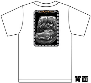 ローライダーHIPHOP系Tシャツ 白 55 インパラ アメ車 ハイドロ 1958 1959 1960 1961 1962 1963 1964 1965 1966 1967 1968 1969 1970 1971 *