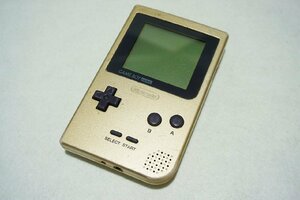 【質Banana】ジャンク品!! Nintendo/任天堂 MGB-001 GAMEBOY/ゲームボーイポケット ゴールド 部品取りに 現状品 ♪④