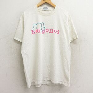 XL/古着 リー Lee 半袖 ビンテージ Tシャツ メンズ 90s hoi polloi コットン クルーネック 白 ホワイト 24mar25 中古