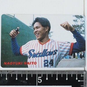 91年 カルビー プロ野球カード No.31【内藤 尚行 投手 ヤクルト スワローズ】平成3年 1991年 当時物 Calbeeおまけ食玩BASEBALL【中古】