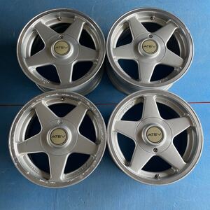 ＡＴＥＶ　15×7J ET+20(実測) PCD100-4穴　ハブ径約57mm made in Germany アルミホイール4本セット