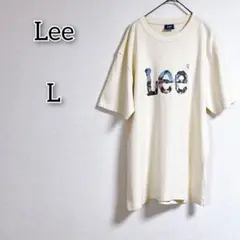 リー 【L】 カットソー Tシャツ ブランドロゴ クルーネック カジュアル 半袖