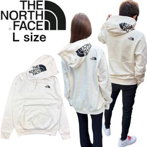 ザ ノースフェイス パーカー NF0A89EJ ホワイト Lサイズ フードロゴ ユニセックス 裏起毛 THE NORTH FACE MEN