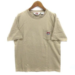 ベンデイビス BEN DAVIS ヘビーウェイト Tシャツ 胸ポケット ロゴパッチ 半袖 ベージュ M 9580000 レディース