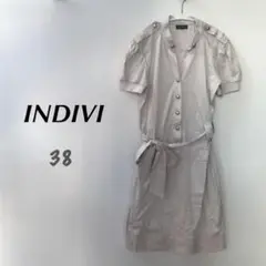 [228]INDIVI❤︎38サイズ❤︎ワンピース ❤︎楽ちん❤︎きれいめ❤︎