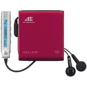 SHARP アウビィ MD-DS70-R 1ビットポータブルMDプレーヤー（レッド）