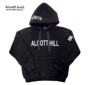 【48】Alcott hill(アルコット ヒル) プルオーバー ボアニット パーカー ブラック