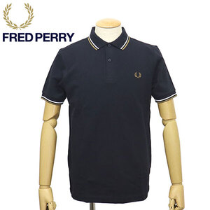 FRED PERRY (フレッドペリー) M3600 TWIN TIPPED FRED PERRY SHIRT ティップライン ポロシャツ FP536 U86NAVY / SNOW WHITE XL