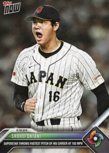 ［即決］Topps Now 大谷翔平 イタリア戦 最速102マイルの投球 WBC 侍ジャパン 2023 24時間限定販売カード 2023年3月16日 WBC-53