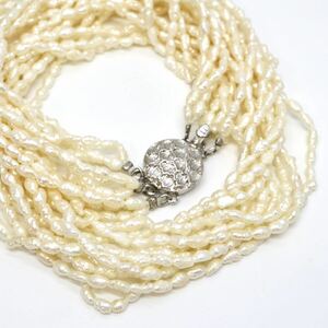 ◆本真珠10連ネックレス◆J 約27.9g 約46.0cm pearl パール jewelry necklace ジュエリー DA0/DA5