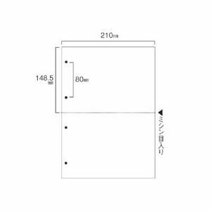 【新品】（まとめ）TANOSEE スマイル用LBP用紙A4汎用白紙 2分割 4穴 1箱(500枚) 【×2セット】