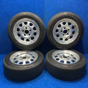 [AK-0018886] BMW 3シリーズ スチールホイール 15インチ 7JJ +47 5H PCD120 タイヤ Dunlop 205/60R15 2本良 2本ジャンク 561881