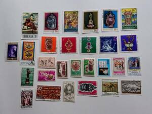 「芸術」テーマの世界各国の切手82枚