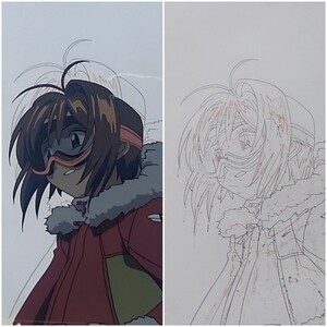 カードキャプターさくらセル画(原画付き)。Cardcaptor Sakura TV Anime Cel with Genga.