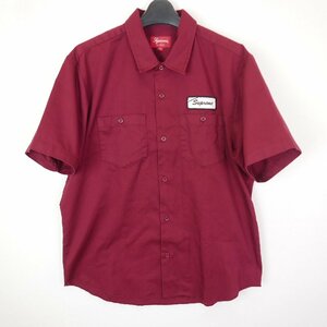 19AW Supreme シュプリーム God’s Favorite S/S Work Shirt ゴッド フェイバリット ショートスリーブ 半袖ワーク シャツ BURGUNDY M