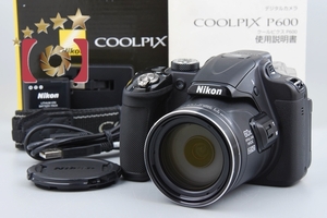 【中古】Nikon ニコン COOLPIX P600 ブラック コンパクトデジタルカメラ 元箱付き