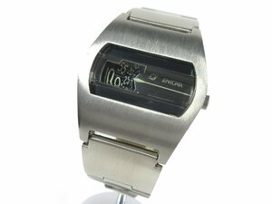 【エニカ】1970年代 ヴィンテージ 119-01-02 アナデジ 37mm トノーケース メンズ 自動巻き 時計 SS ア・シールドcal.2072 A38