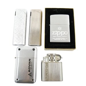 1円スタート オイルライター ガスライター まとめ5点セット Zippo ジッポー PARLIAMENT パーラメント maruman 等 喫煙具 着火未確認 火花〇