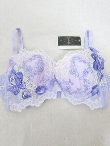 【送料込】 新品タグ付き！2023年製☆Wacoal Salute ワコール サルート ブラジャー パープル 紫 BTJ784 84G Rich Veil Bra sizeE75/964641