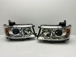 割れ無 純正 スズキ ワゴンR スティングレー MH22S 後期 左右セット ヘッドライト KOITO 100-59164 HID (X196)