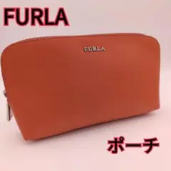 FURLA　フルラ　ポーチ　レザー　赤