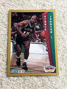 ヴィニージョンソン Vinnie Johnson 1992 Fleer #206 San Antonio Spurs