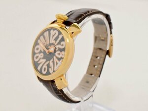 ガガミラノ GaGa MILANO 腕時計 マヌアーレ manuale 40mm gaga-5021-3 クオーツ ケース：SS 文字盤 ブラック 2針 2312LS023