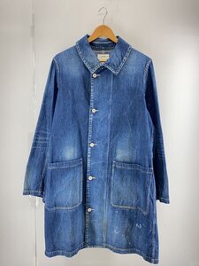 visvim◆19SS GREASE MONKEY COAT DRY DENIM/コート/2/デニム/IDG/加工