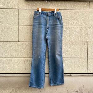 60s 70s USA古着 ラングラー デニムパンツ ジーンズ ライトオンス Wrangler アメリカ古着 vintage ヴィンテージ TALON ヒゲ ストレート