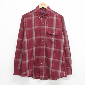 M/古着 リーバイス Levis 長袖 ブランド シャツ メンズ 90s ボタンダウン エンジ他 チェック 23sep02 中古 トップス