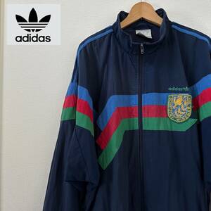 80‘s adidas トラックジャケット　銀タグ　国旗タグ　トレフォイル　Lサイズ位　リペア　アディダス