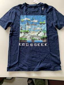 ■ＧＡＰ■新品■160■ギャップ■Ｔシャツ■EGG＆SEEK■GAME■紺■USA■32■1-1