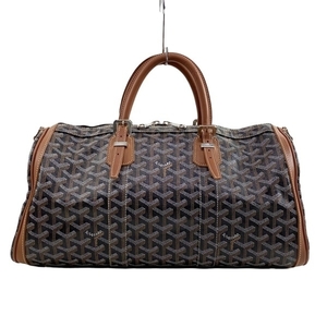 ゴヤール GOYARD ハンドバッグ クロワジュール40 レザー 黒×ブラウン×白 ミニボストン BAE020136 バッグ