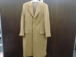 キングラム[41]1円スタート 9885 GIVENCHY ジバンシィ ロングコート チェスターコート ネーム入 カシミヤ キュプラ サイズ46 アウター ブラ